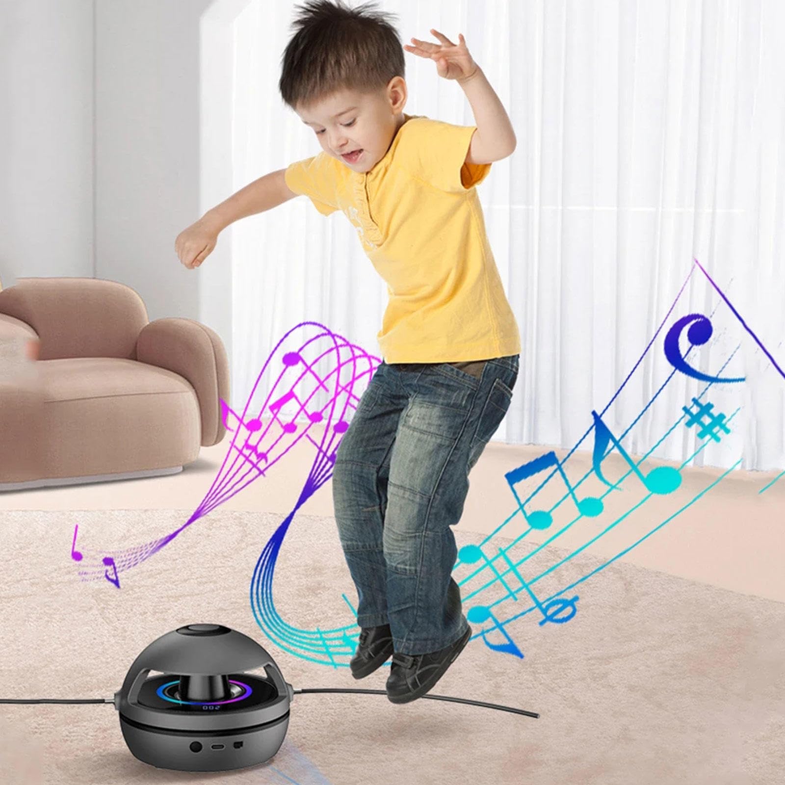 Corda per Saltare Elettronica per Fitness Gioco Portatile per Saltare La Corda Motorizzata Macchina Intelligente per Saltare La Corda con 10 Velocità e Contatore di Salti,Blue