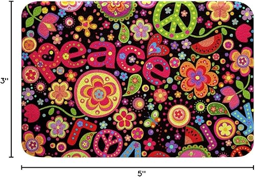 Miniatura 9 de Erosebridal Hippy Girl - Alfombra de baño retro de los años 60 y 70 con diseño de hongos y flores, alfombra vintage para adultos, mujeres, 60, 20 x