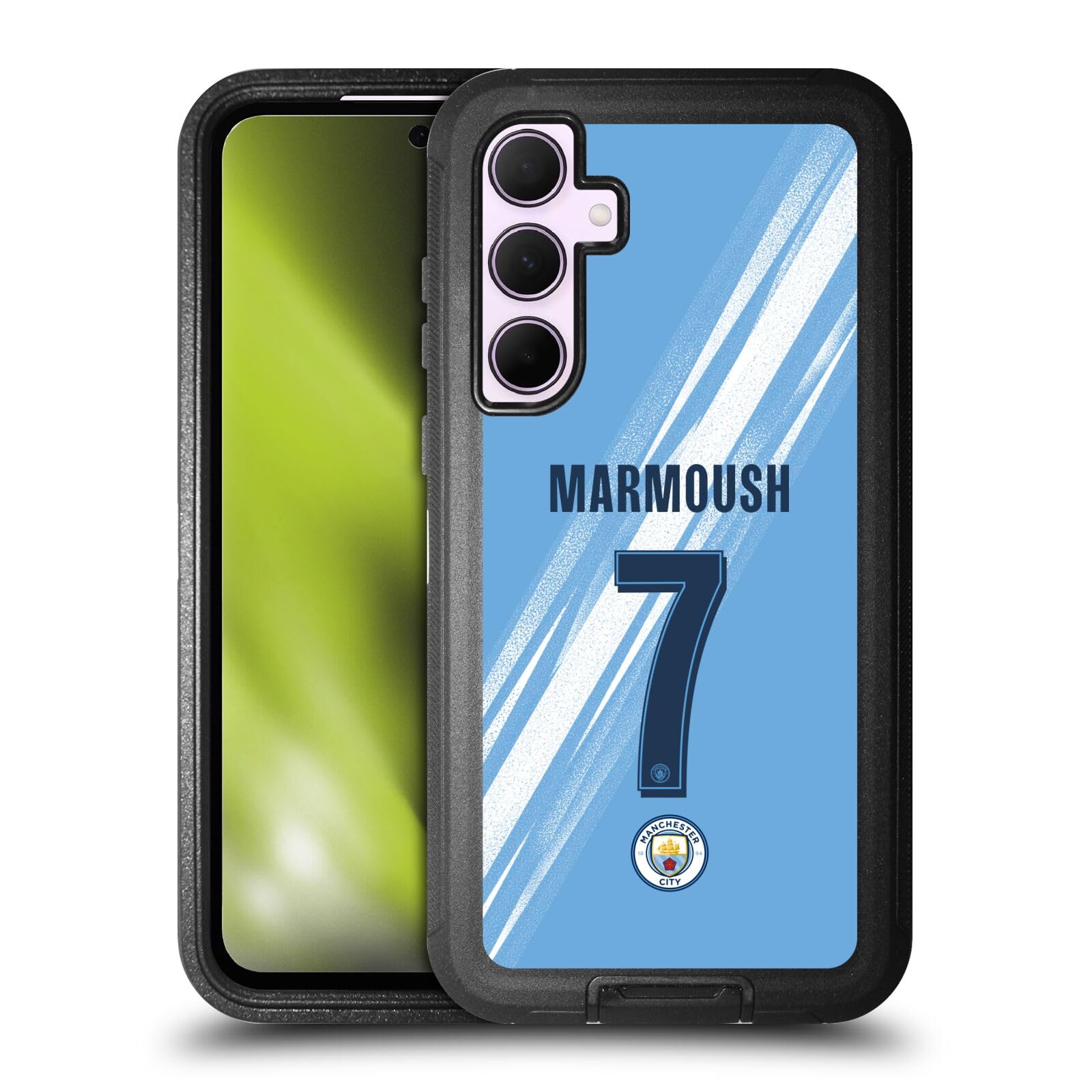 Head Case Designs Officially Licensed Manchester City Man City FC Omar Marmoush 2025/26 Players Home Kit Ultra-Armoured Shockproof Case [Military Grade] Compatible With Samsung Galaxy A35 5G