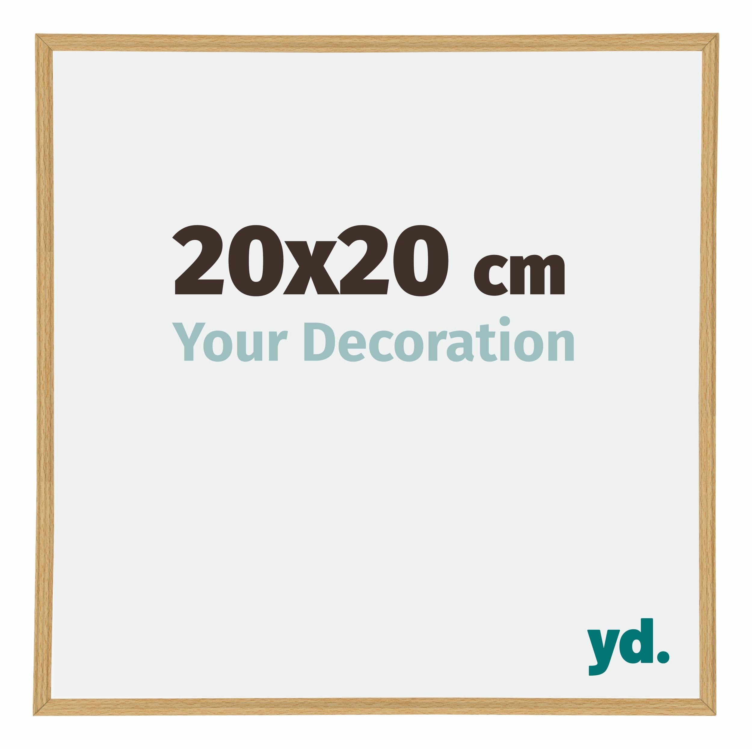 Your Decoration - Picture Frame 20x20 cm - Beech Light - Decorative Wall Frame in Plastic with Antireflection - Frame 20x20 - Annecy