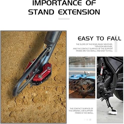 Miniatura 3 de Kickstand Extension Pad Motorcycle Side Stand Enlarge Plate Kickstand Extension for Yam&aha NMAX155 NMAX125 N-MAX 125 155 Xmax X-MAX 300 MT15 MT125