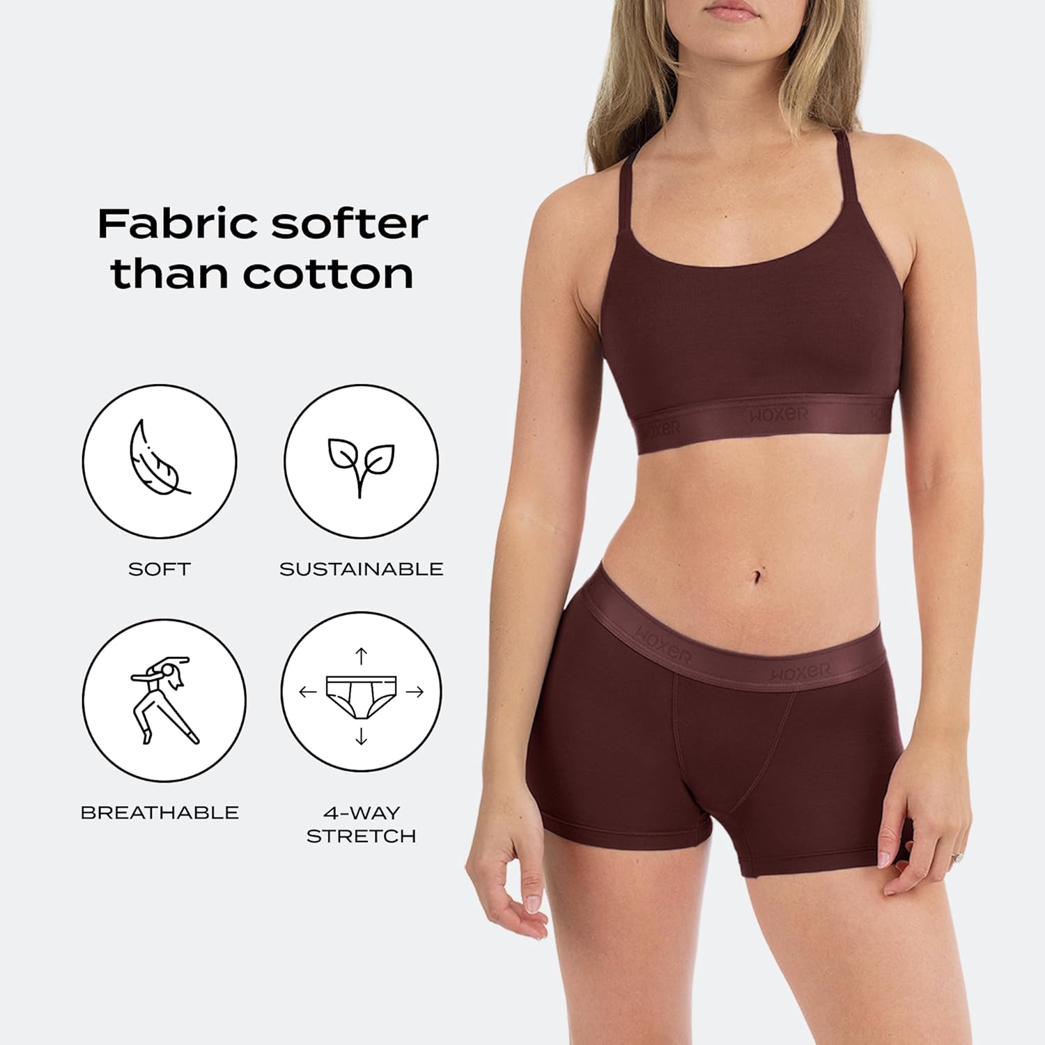 Woxer Womens Boxers - Star 3" Boy Shorts Underwear for Women - Boxer Briefs - Image 4