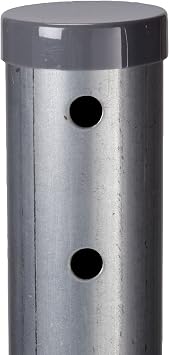 Household Essentials Heavy-Gauge 3-Piece Outdoor Clothesline Pole with Ground Sleeve 85 Galvanized Steel Freestanding Support Post with Nuts & Bolts for Receiver Bracket (Bracket Sold Separately)