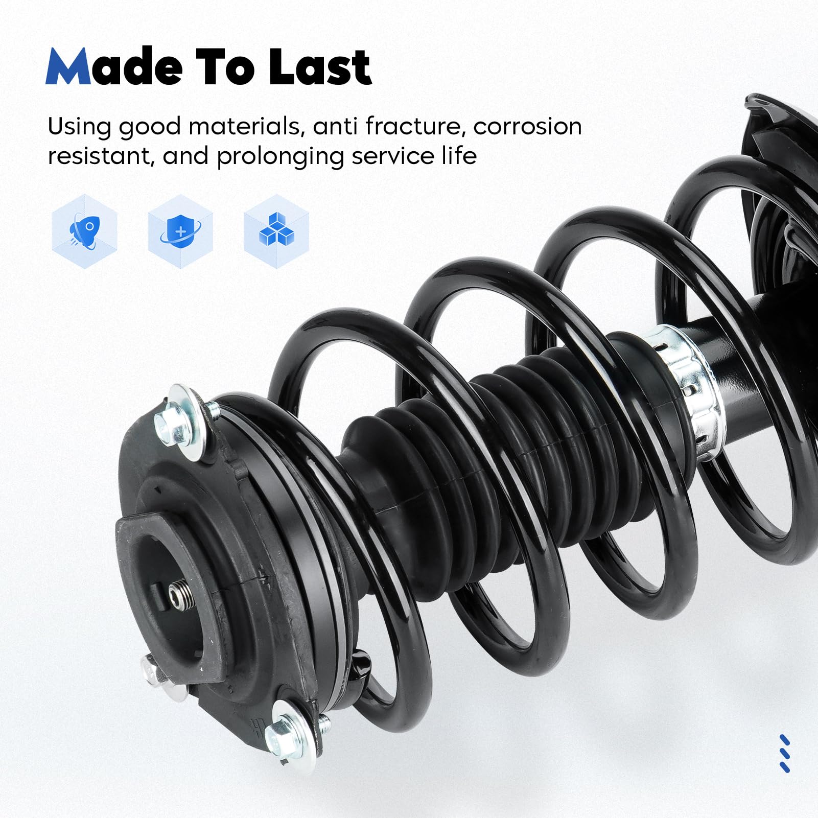 Front Complete Strut Assembly Kit For Nissan Sentra 2013-2018 | Pair Of 2 (Shocks, Springs)