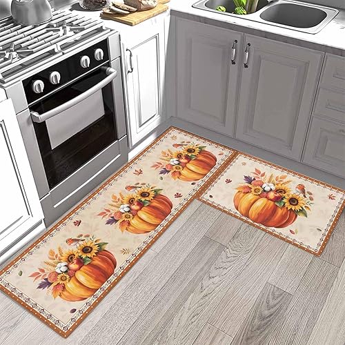 Miniatura 55 de Alfombras de cocina de Navidad absorbentes antideslizantes para piso, árbol de Navidad, muñeco de nieve y copo de nieve, alfombras y tapetes