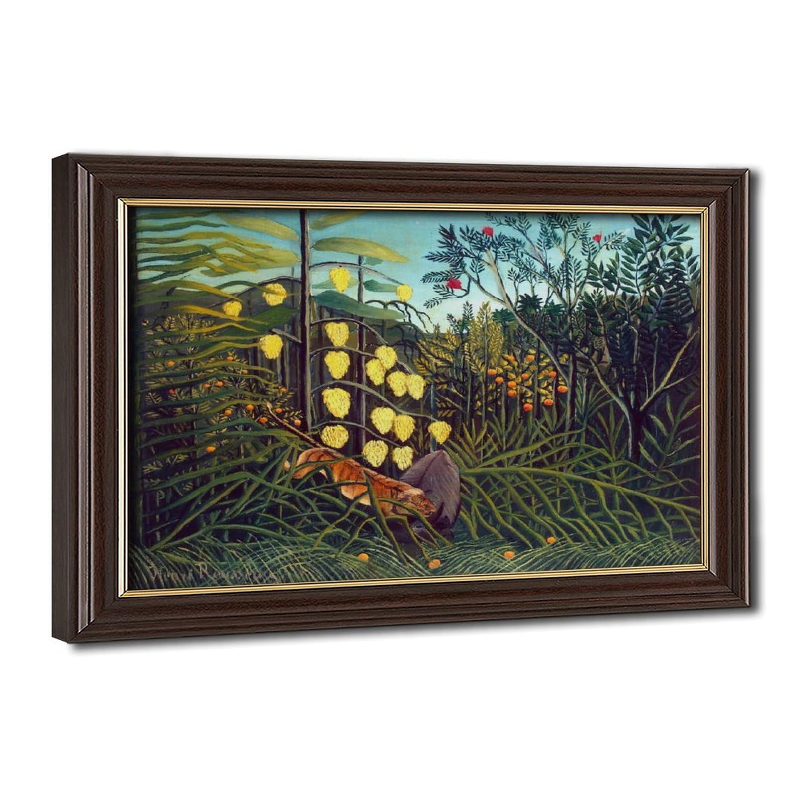 Impression sur toile Combat de tigre et buffle Henri Rousseau 30x45 cm - 8