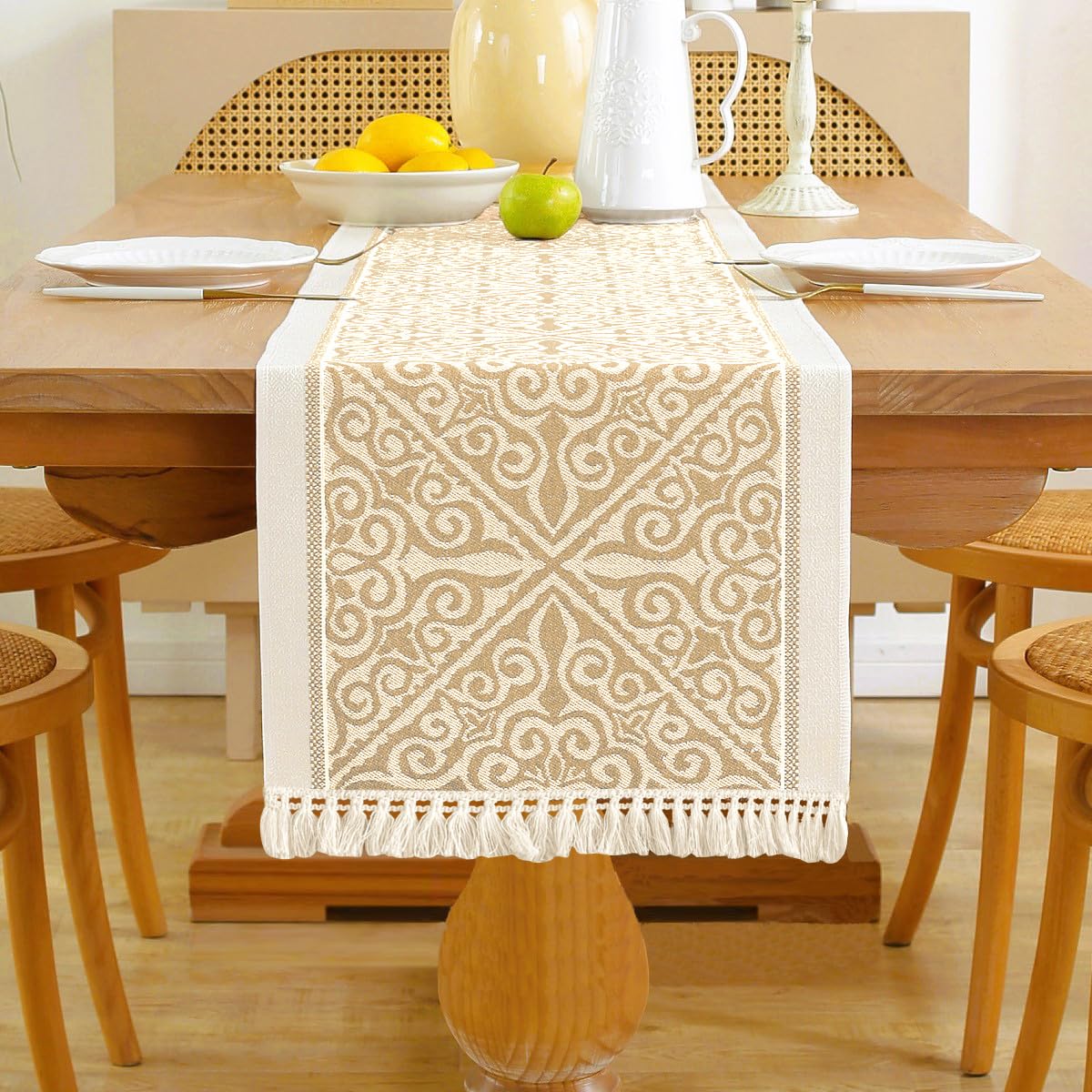 Floral Fall Table Runner - Modern Farmhouse -1 Floral Fall Table Runner - Modern Farmhouse -1