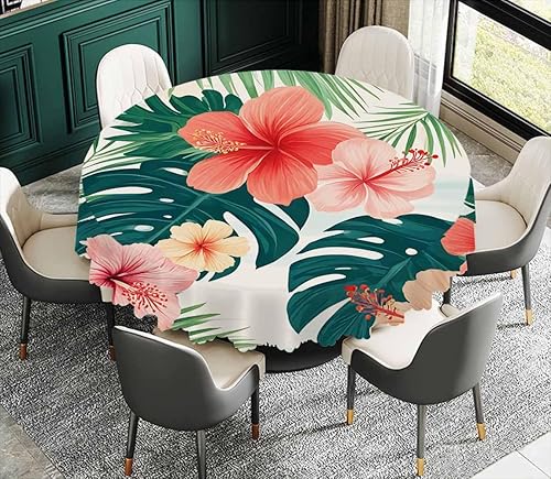 Miniatura 10 de IBILIU Mantel redondo náutico de 60 pulgadas, diseño de criaturas oceánicas, caballito de mar, tortuga, peces, barco, volante, poliéster, color azul