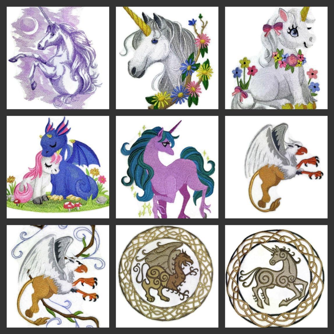 Custom Legendary Mythical Unique [Unicorn in Blooms] Embroidery Iron On/Sew Patch [7.52" * 5.86"][Made in USA]