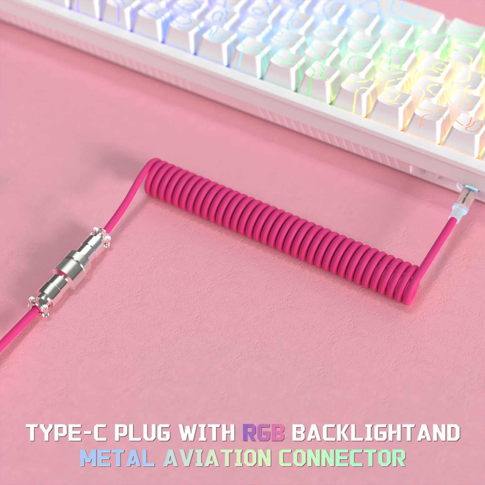 Amazon.com: ATTACK SHARK C01 Ultra Custom Coiled USB C to A Cable
