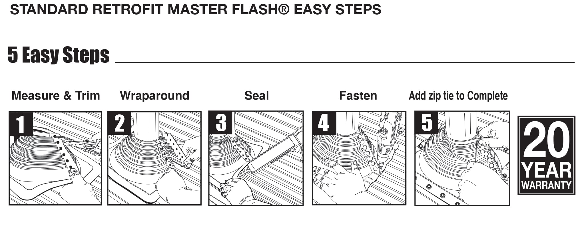 MASTER FLASH Penetración en el techo para protección contra la entrada de agua, manguito de tubo, paso de tubería, brida de sellado para techos de chapa Epdm No. 3 241-431 mm