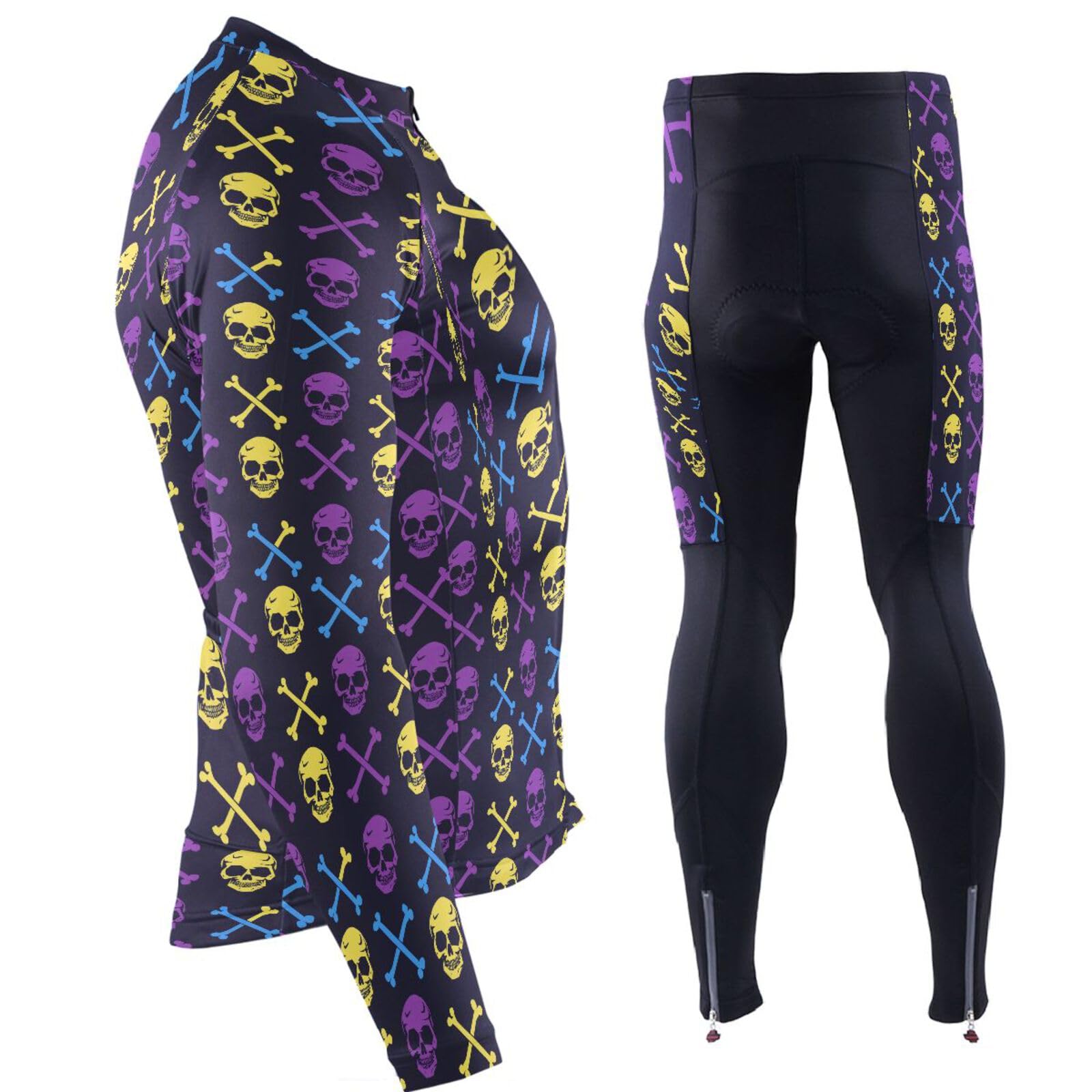 Ärmel-Radtrikot mit Taschen, atmungsaktiv, für kaltes Wetter, 3D-gepolstert