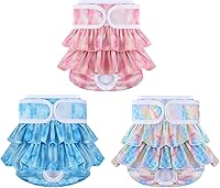 Vista 19 de Pañales reutilizables para perras hembras, paquete de 3, pañales para perras para período, celo e incontinencia, entrenamiento de cachorros