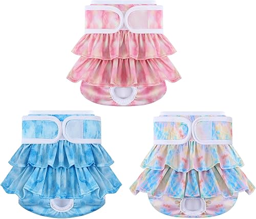 Miniatura 19 de Pañales reutilizables para perras hembras, paquete de 3, pañales para perras para período, celo e incontinencia, entrenamiento de cachorros