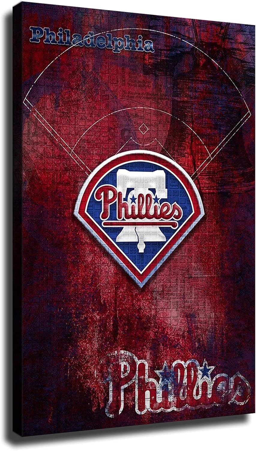 Philadelphia Phillies Baseball Poster Sports Canvas