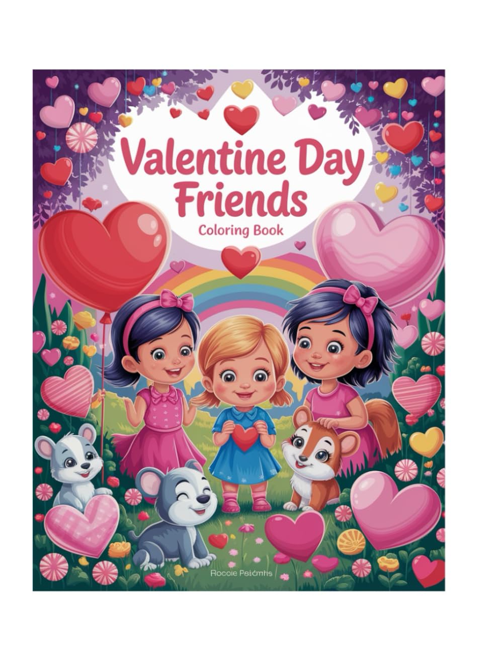 Valentine Day friends Coloring Book: A Heartwarming Valentine Coloring Book About Friendship .