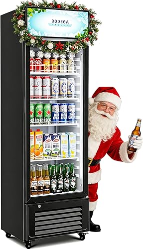 Miniatura 13 de BODEGA Refrigerador y enfriador comercial de bebidas, refrigeradores comerciales con luz LED suave, refrigerador comercial, refrigerador comercial