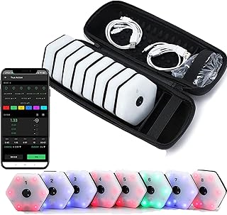 Oiyekntd Reaction Speed Training Light, Agile Training Smart Lights with App Exercises Lights Focus, Exercise for Leisure, Boxing Reflex, Fun for All Ages,12lights