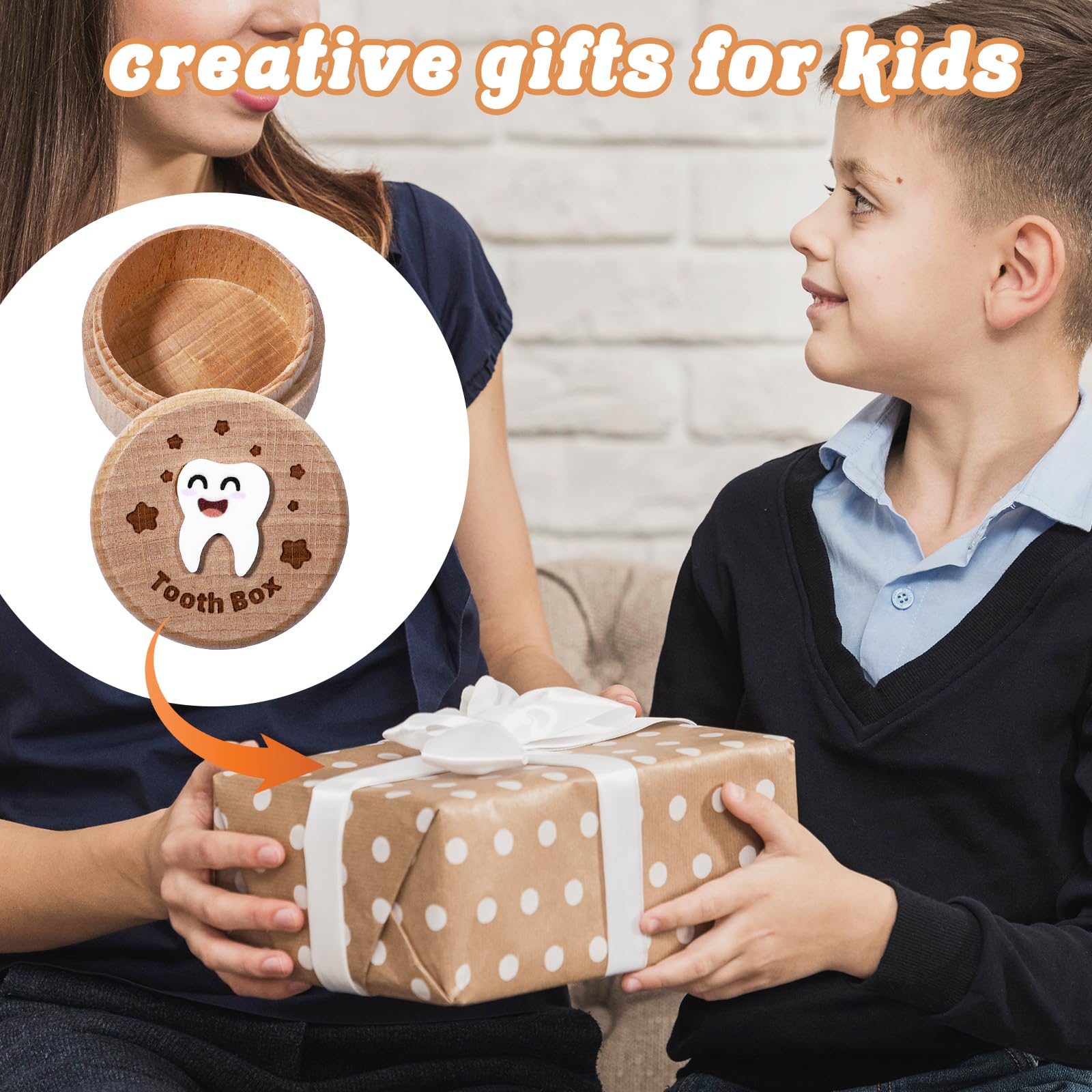 Caja de hada de dientes para niños, soporte de madera tallada en 3D, bonito soporte para dientes perdidos, caja de recuerdo para los primeros dientes perdidos, regalos de hadas para cumpleaños