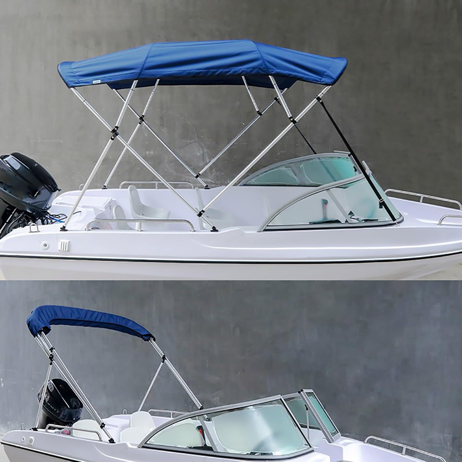 Wymienne Poszycie Dachu Bimini 600D, Ochrona Przed Słońcem i Deszczem – Łatwy Montaż, bez Stelaża(Black,243X155cm)