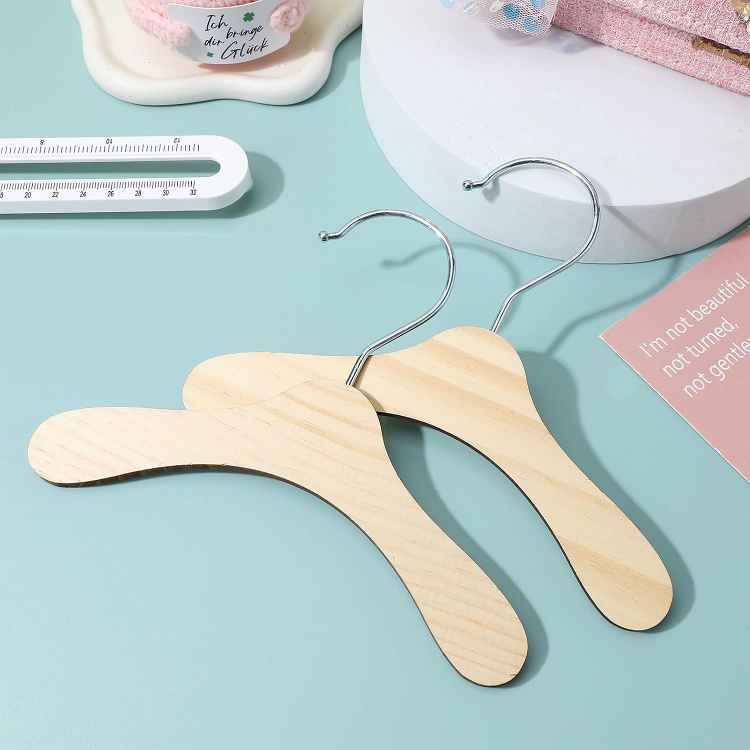 10pcs Wooden Pet Clothes Rack Dog Apparel Hangers for Home Use Easy to Store Non-Slip Design for Hanging Dog and Cat Clothing Great for Pet Owners image 5