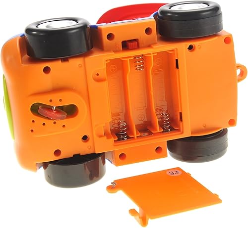 Miniatura 8 de PowerTRC Camión de control remoto de radio de dibujos animados  Coche de construcción RC lindo con música y luz para niños pequeños (azul)