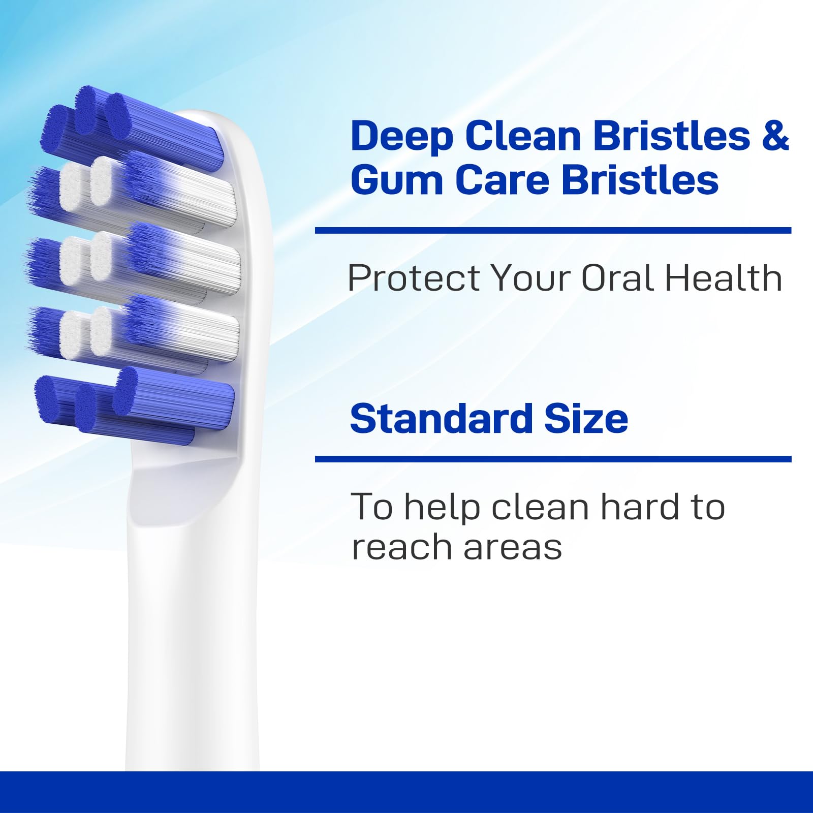 Cabezales de repuesto para cepillos de dientes compatibles con Colgate 360 Deep Clean, funciona con pilas, paquete de 10, color blanco