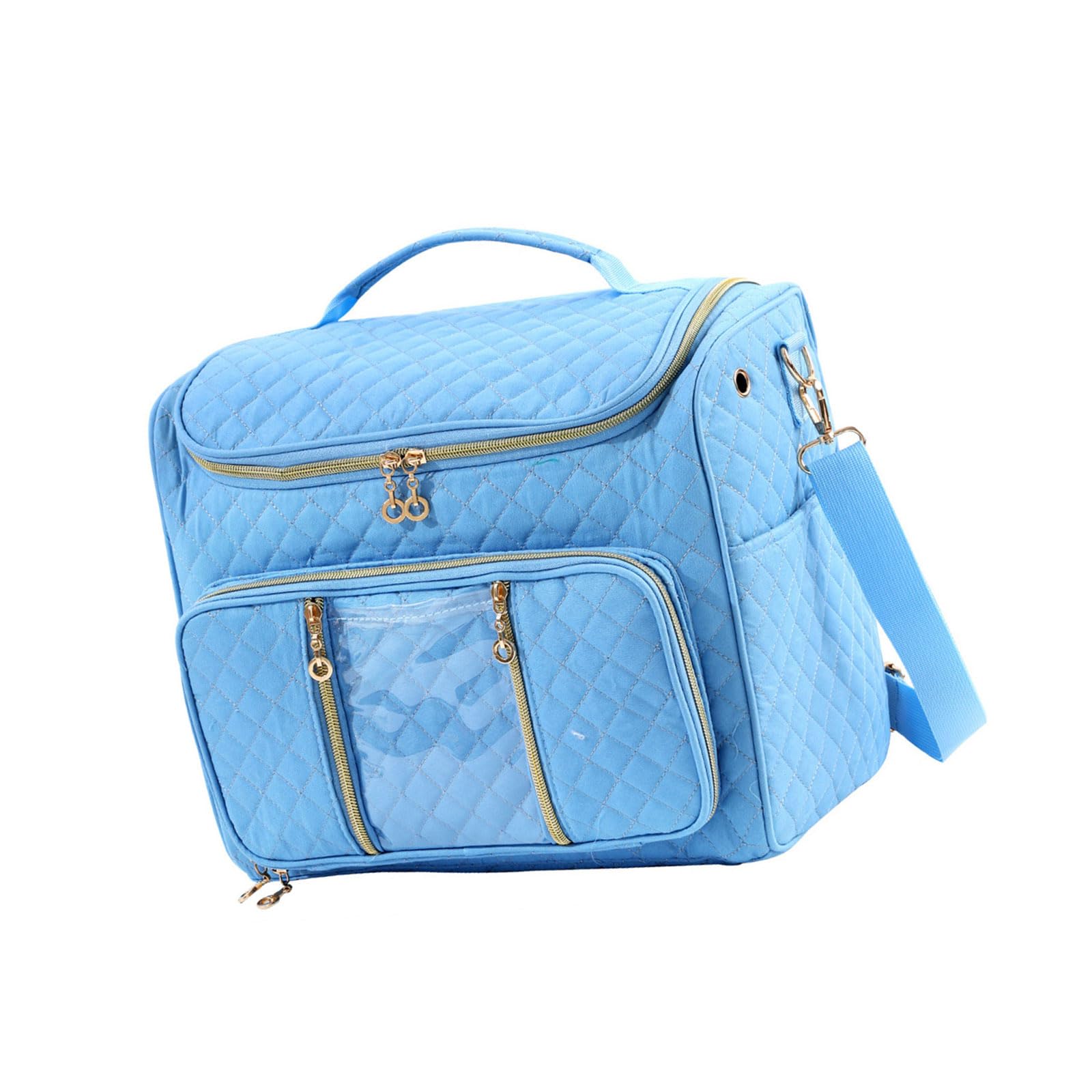 Hsioluted Storage Bag Hanging Design for Easy Organization of Yarn and Tools Oxfords Materials Organiser Multiple Compartment Crochet Bag