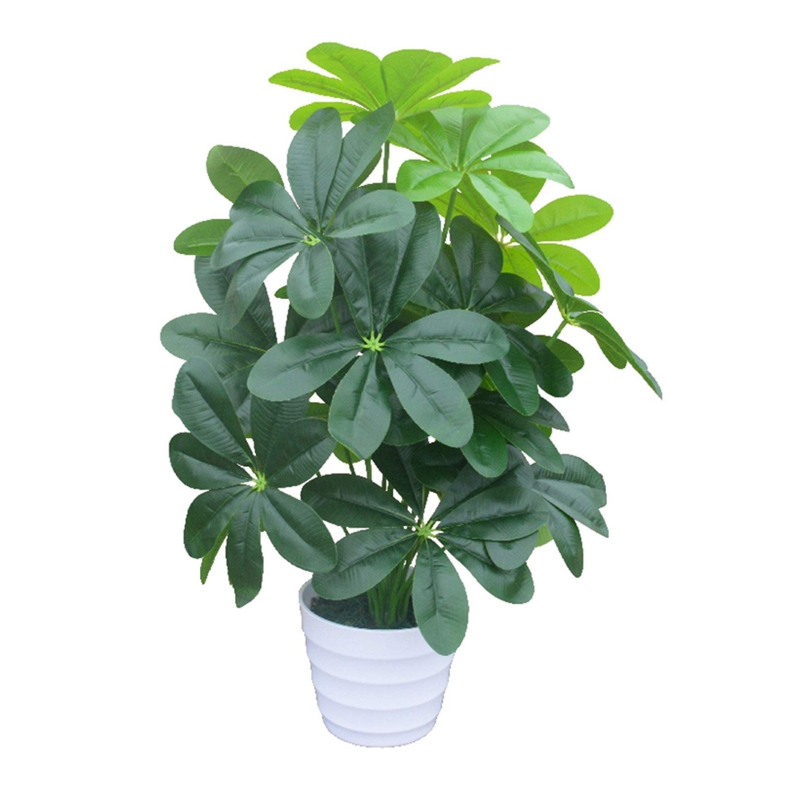 NGDFGR Artificial Potted Plant Decor 23.6" High Artificial Tree Fake Fortune Tree Simulation Plant Indoor Fake Green Plant Bonsai Living Room Home Decoration Farmhouse Decor,B