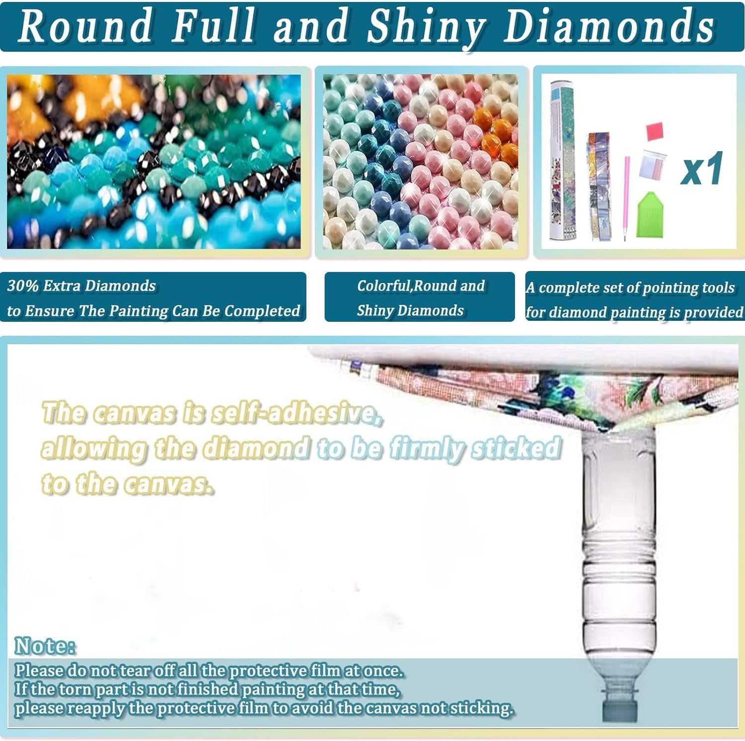 Kit De Peinture Diamant DIY 5D Art De La Peinture Animale De Plage