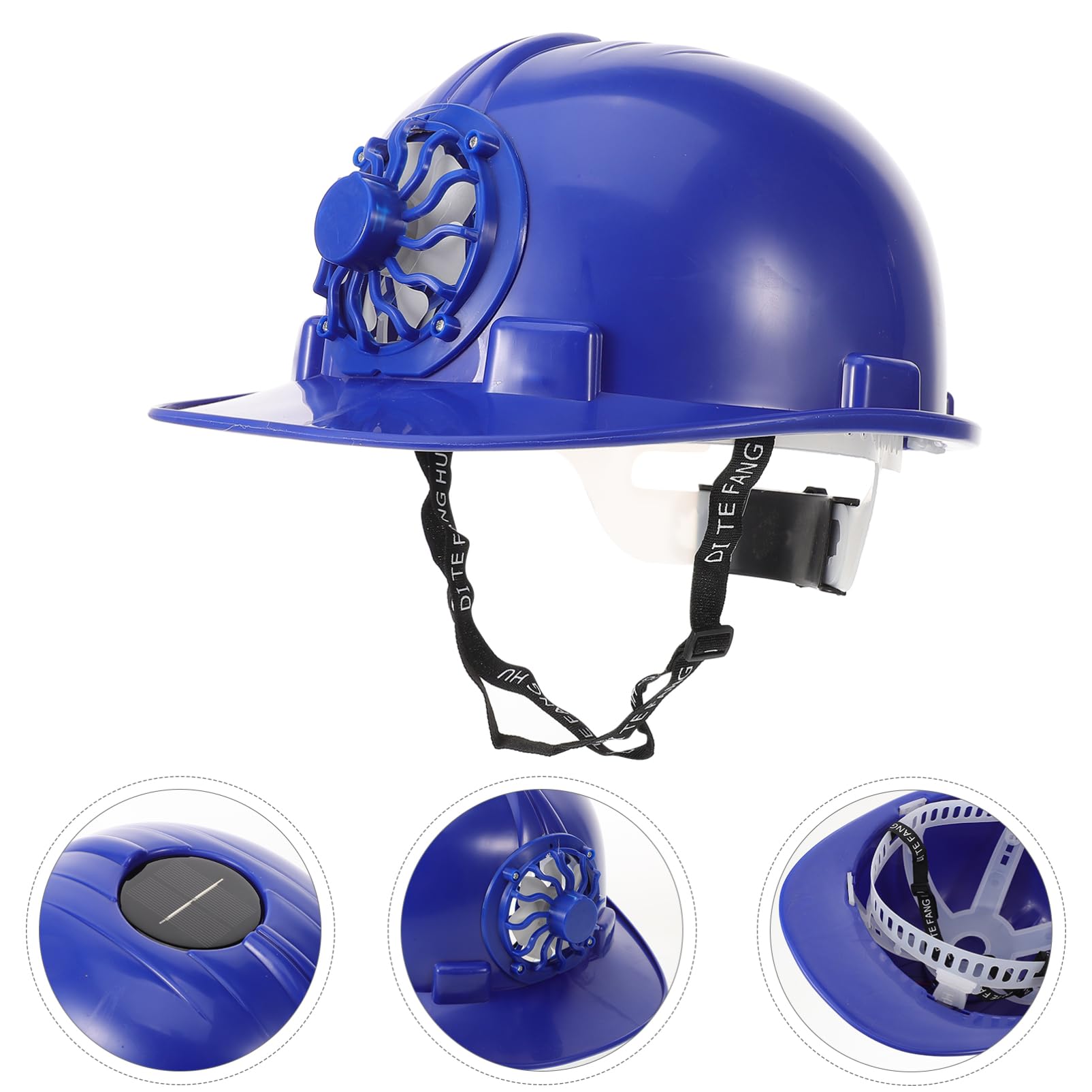 LALAFINA Casco Sicurezza con Ventilatore Solare Cappello Protettivo per Esterni Protezione Solare per Attività Estive e e Comfort