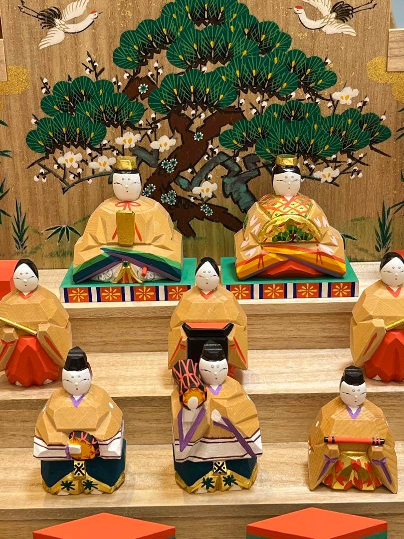 奈良 一刀彫 神泉 雛人形 道具 木製 木彫り 一刀彫彫り 川口神泉