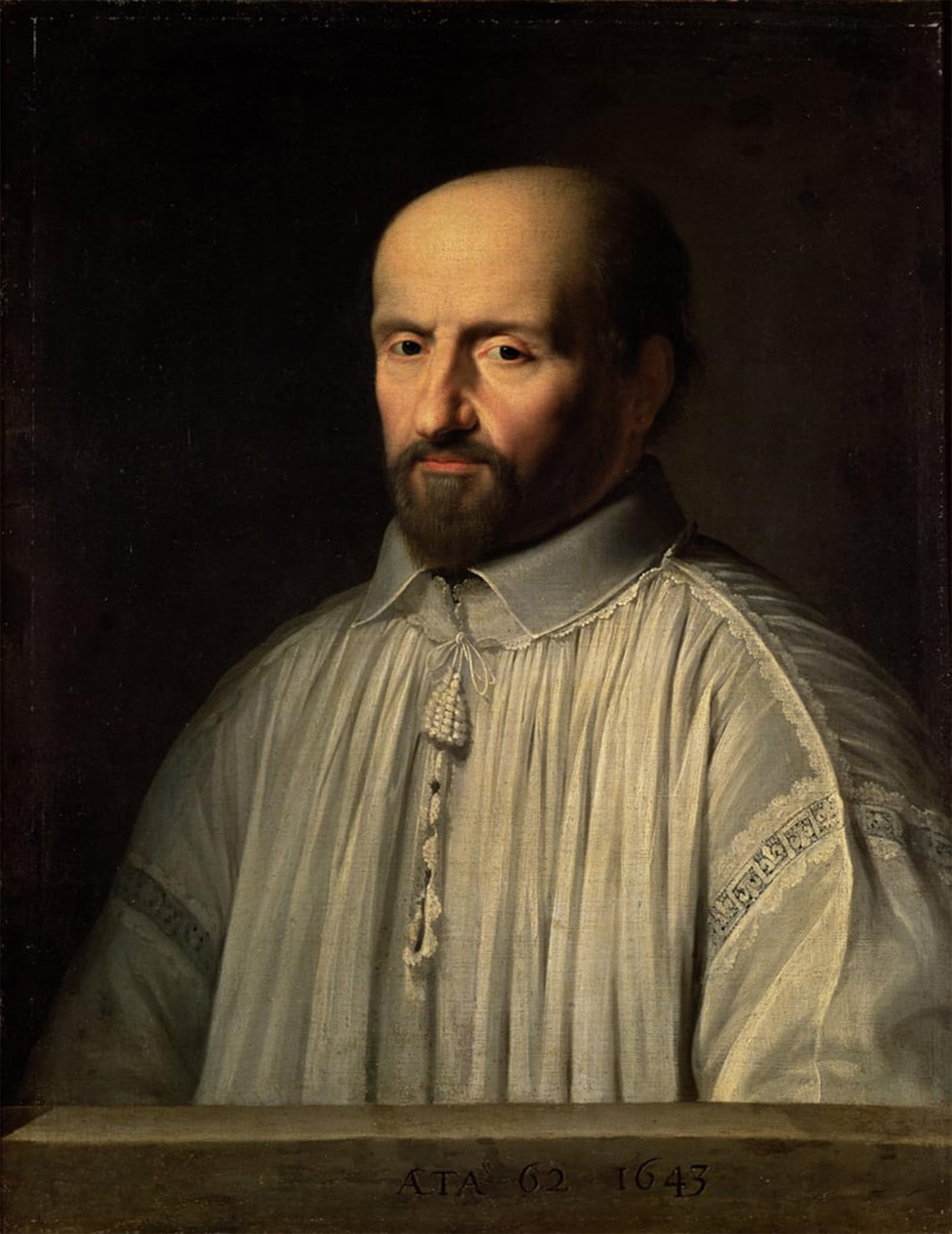 POSTERIIk Vintage Art Print Images Pictures Print Portrait of the Abbot of Saint Cyran by Philippe De Champaigne Modern Colour Posters for Office Home Decor 60x90cm