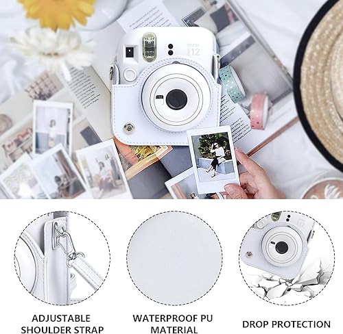 Miniatura 2 de CAIYOULE Accesorios para cámara instantánea Fujifilm Instax Mini 12, paquete de accesorios incluye funda de piel sintética Instax 12, mini álbum de