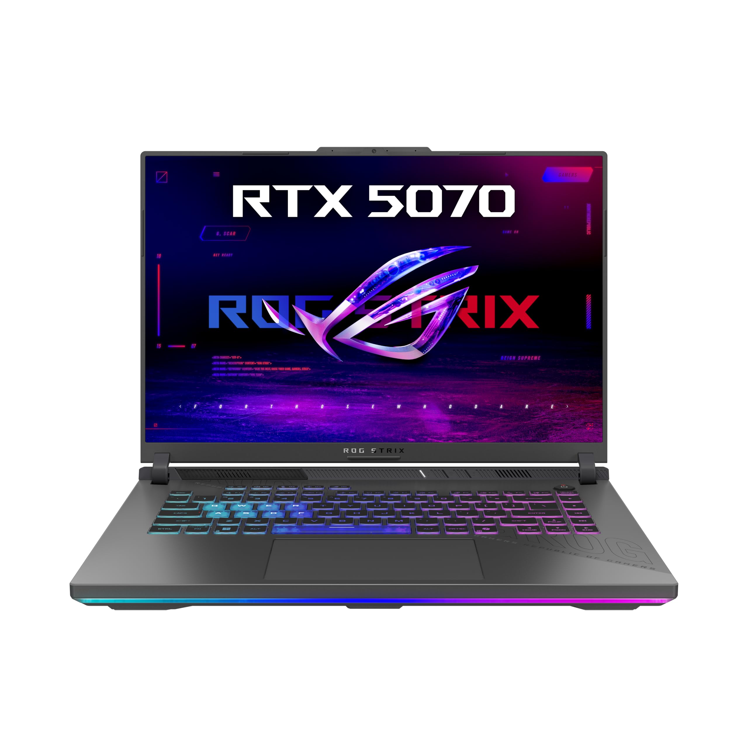 ASUS ROG Strix G16 G614PP Gaming Laptop | 16" WUXGA 16:9 165Hz IPS Display | AMD Ryzen 9 8940HX | 32GB RAM | 1TB SSD | NVIDIA RTX 5070 | Win11 Home | QWERTZ | Eclipse Gray | 3Monate GamePass