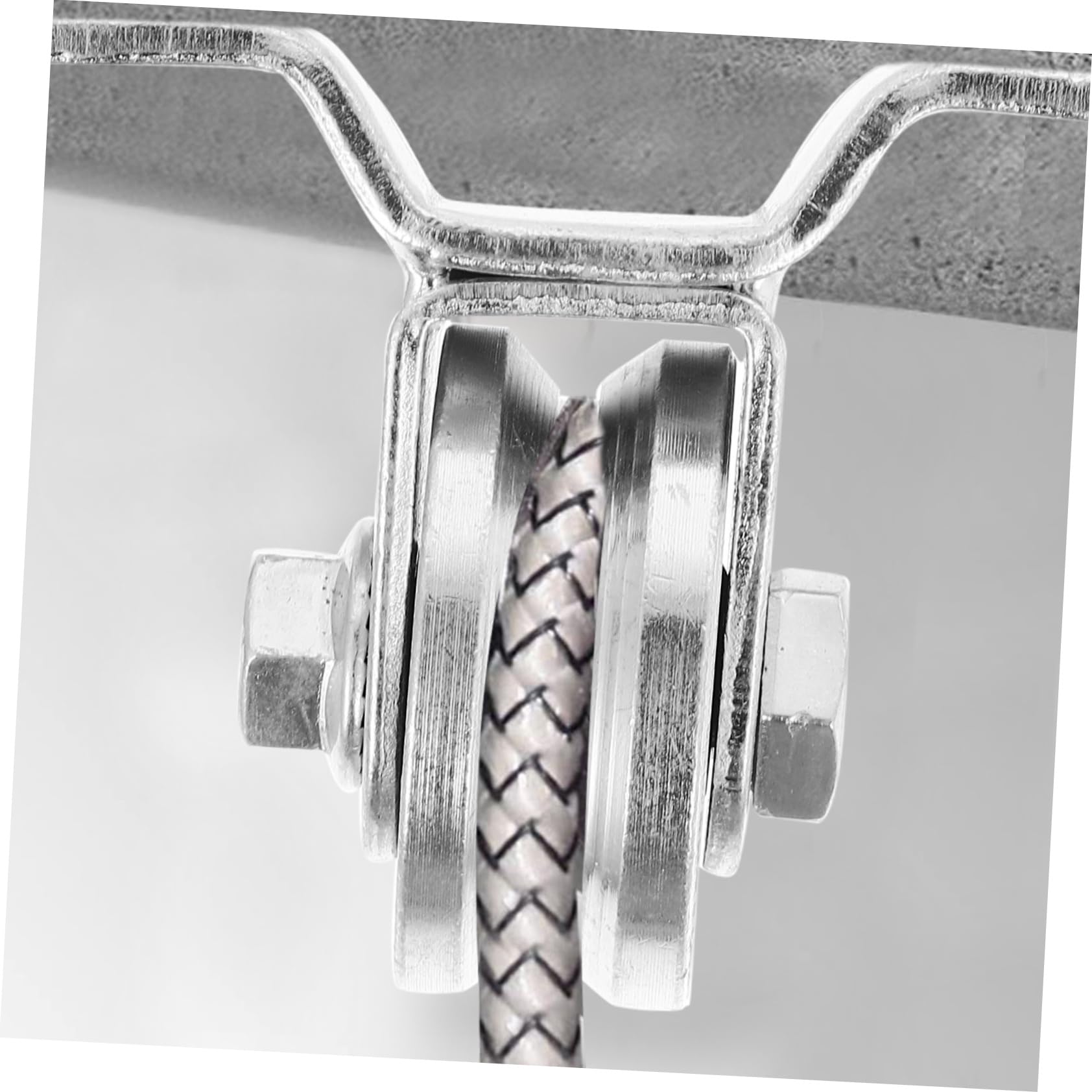 SOLUSTRE Ceiling Mount Fixed Pulley Metal Rope Lifting Pulley Wheel Silent Design Heavy Duty
