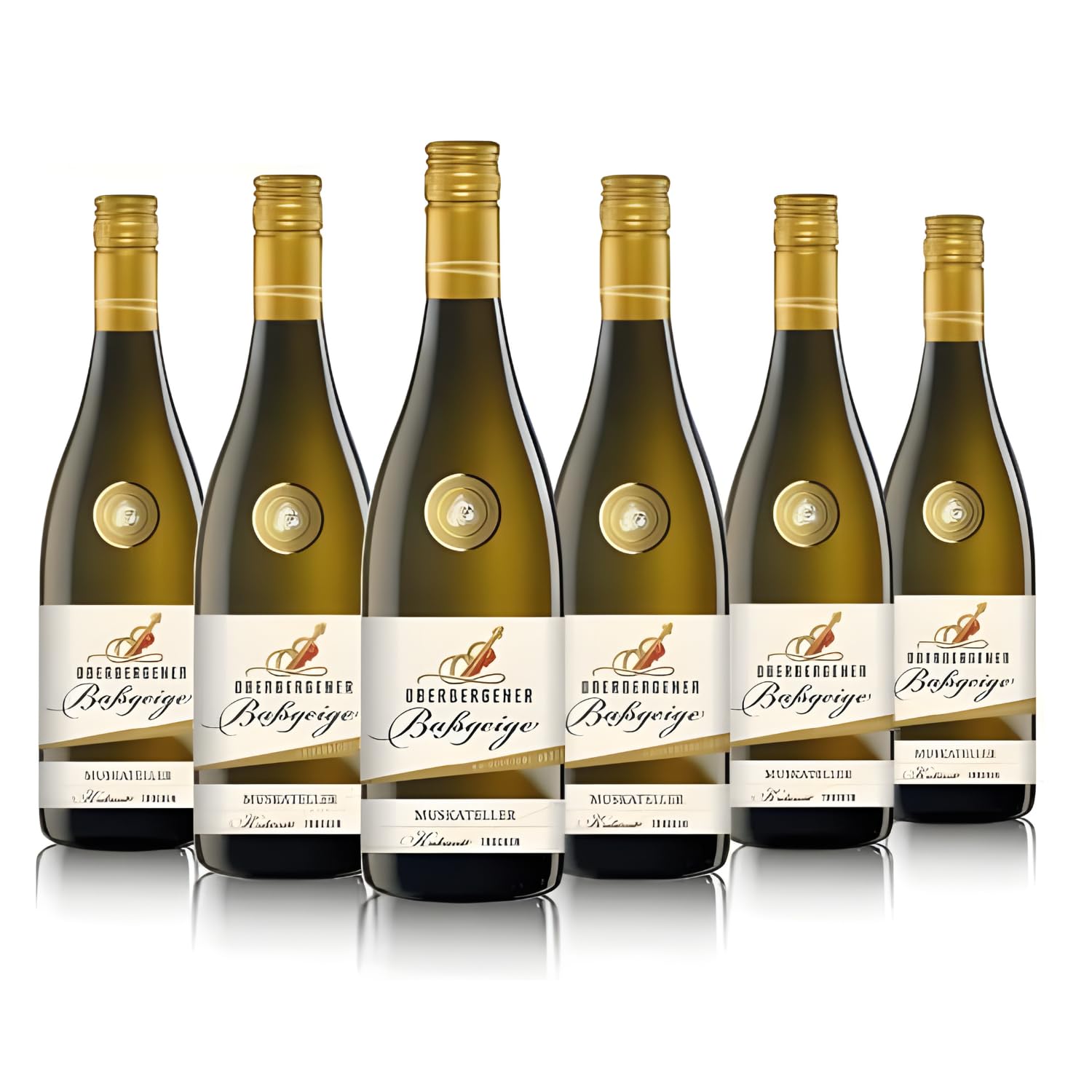 Oberbergener Baßgeige Muskateller Kabinett lieblich 2024 – 6 x 0,75 l - 10% vol. – aromatischer Weißwein mit Muskataromen & tropischer Fruchtnote – fruchtig-lieblich