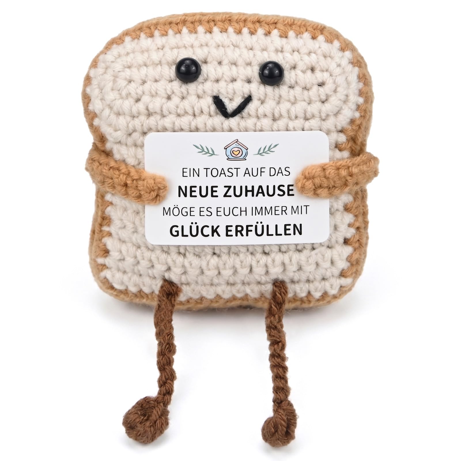 Smlper Positive Geschenke Katze, Pocket Hug Glücksbringer Katzen Kuscheltier, Gehäkelte Du schaffst das Geschenk, Emotional Support Geschenk zum Mutmacher Viel Glück Geburtstagsgeschenk für Frauen