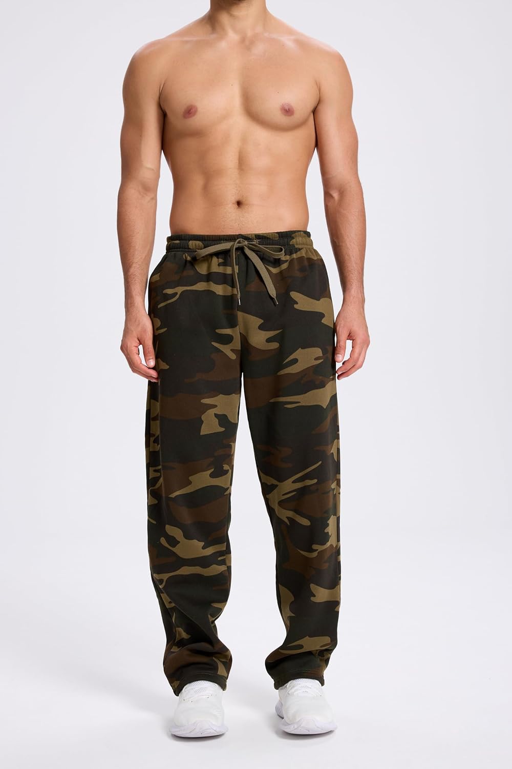 TanBridge Men's Athletic Open Bottom Relaxed Fit Sweatpants, Jogging and Daily Wear Sweatpants with Pocket - Image 2