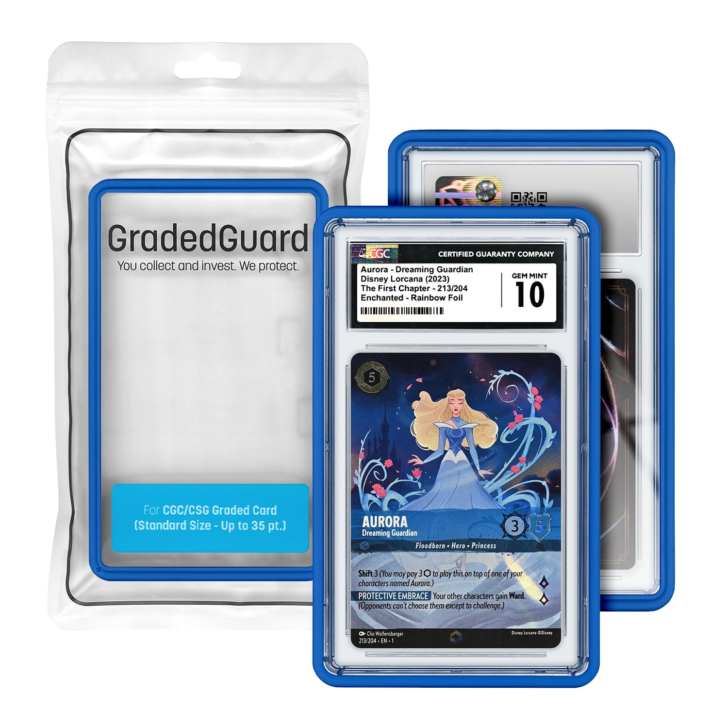 cgc graded card GradedGuard Slab Protector Case, Standard CGC Size, Impact Resistant TPU Holder, Drop & Scratch Proof Frame for Sports TCG Collectible Trading Cards. (Royal) : Toys & Games quality popper cases. Slab Savers - PSA /