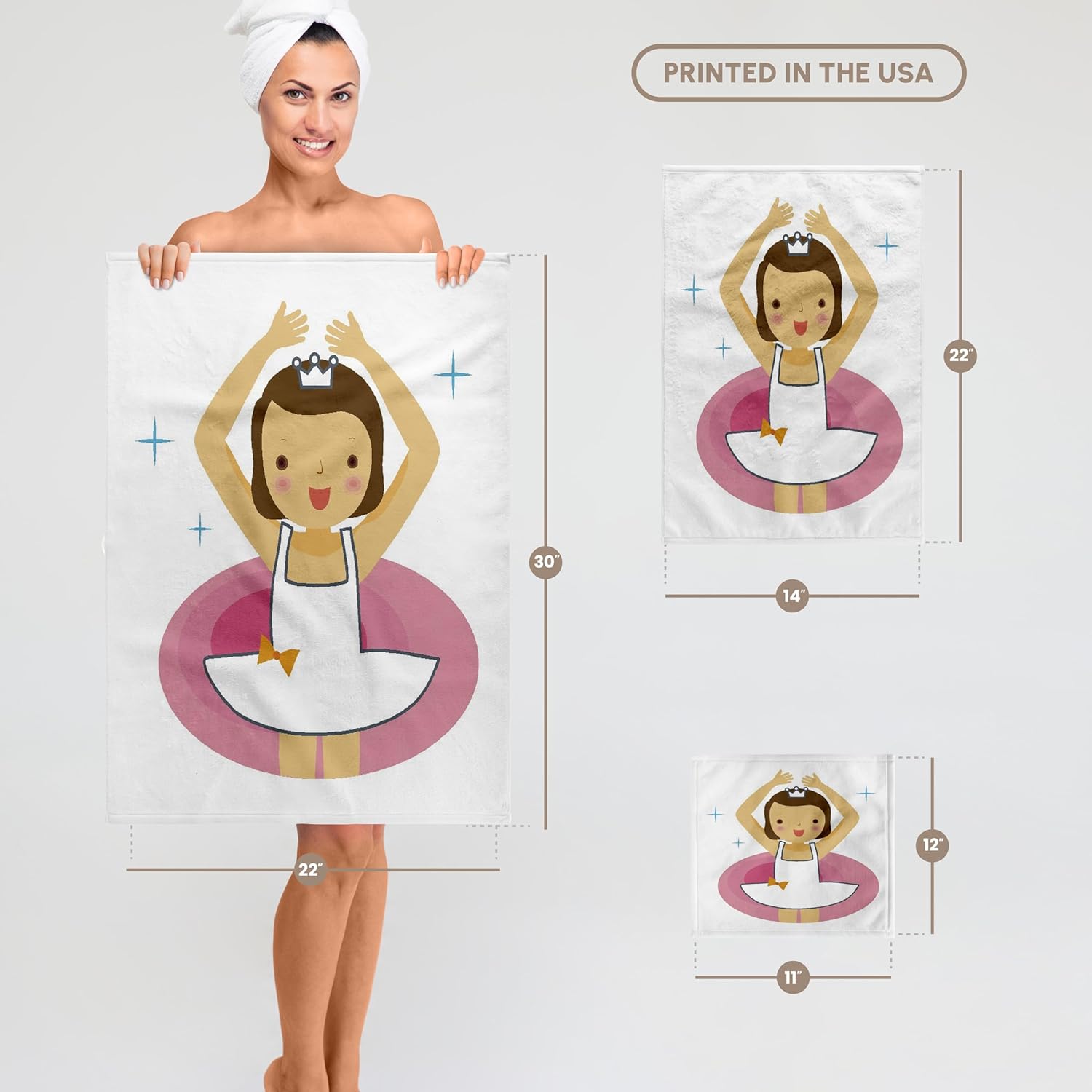 3dRose I Love Dance 22x30 Bath Hand Pool Towel