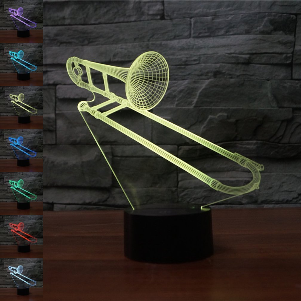Creativo 3D Coche Auto Luz Nocturna Ilusión Optica Lámpara 7