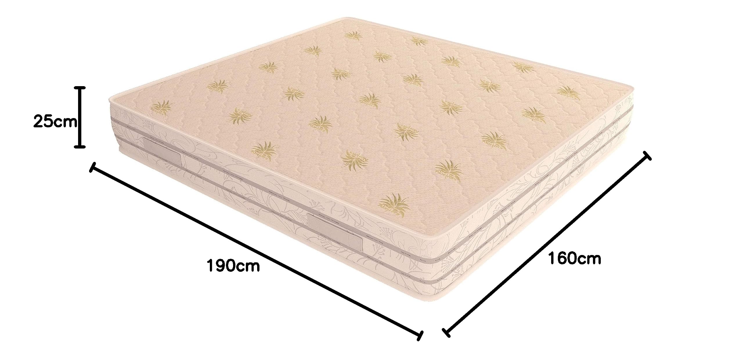 Baldiflex Emporio Materasso Memory Matrimoniale Duck, con Rivestimento in Aloe Vera, Misura 160x190x25 cm
