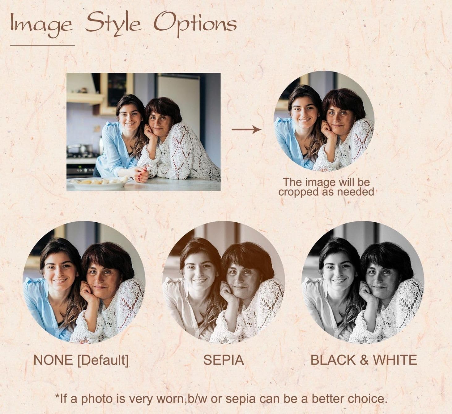 Broche avec photo, forme goutte, style cérémonie