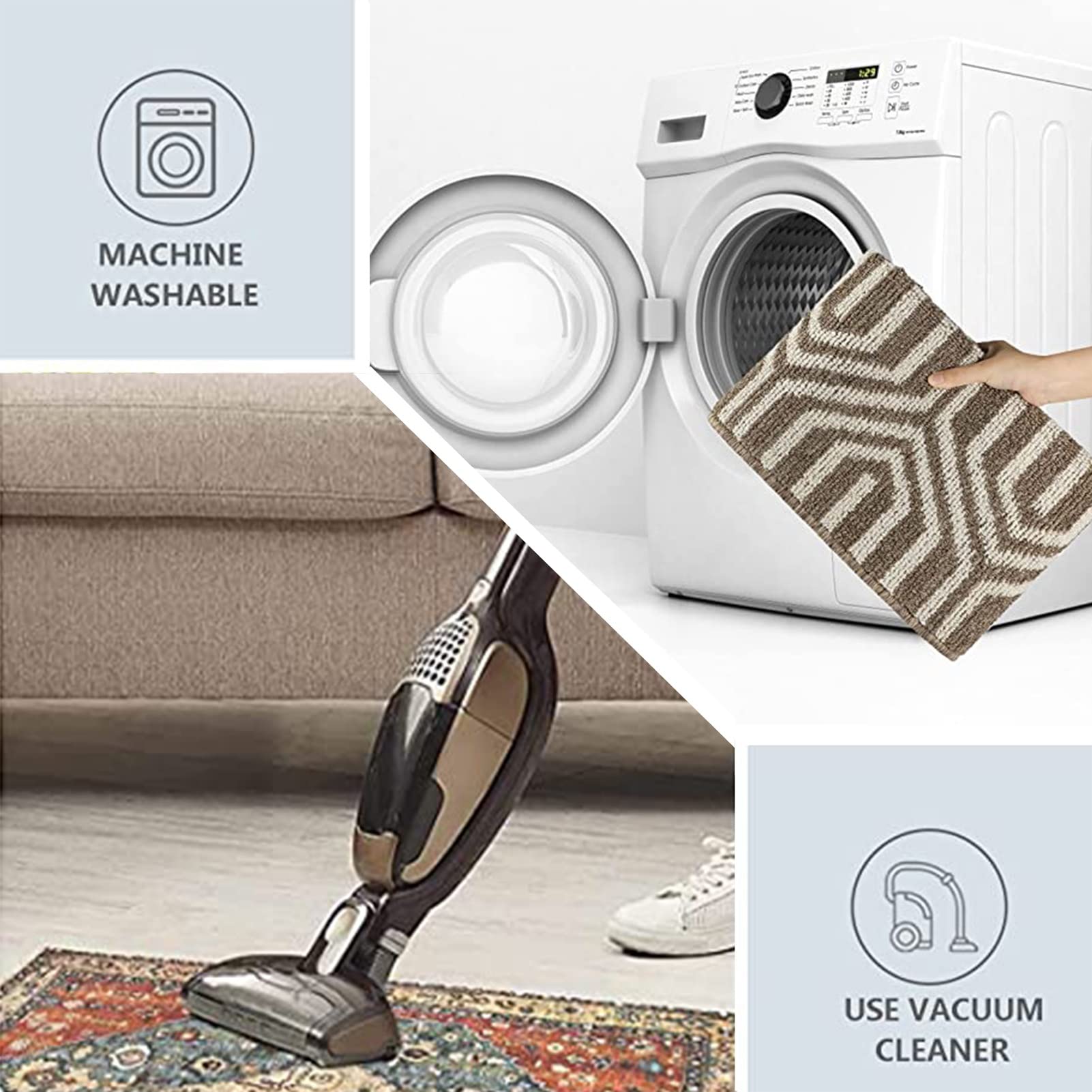 Gang smal vloerkleed met antislip achterkant, bedrukt vloerkleed