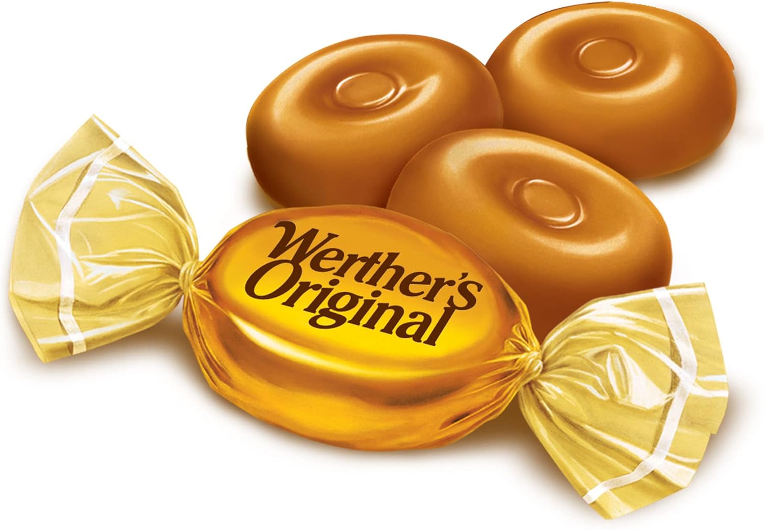 Werther's Original Hard Caramel Candy - Individually Wrapped Hard Candies for Halloween, Parties, or Snacks - 5.5 oz Bags (Pack of 12)