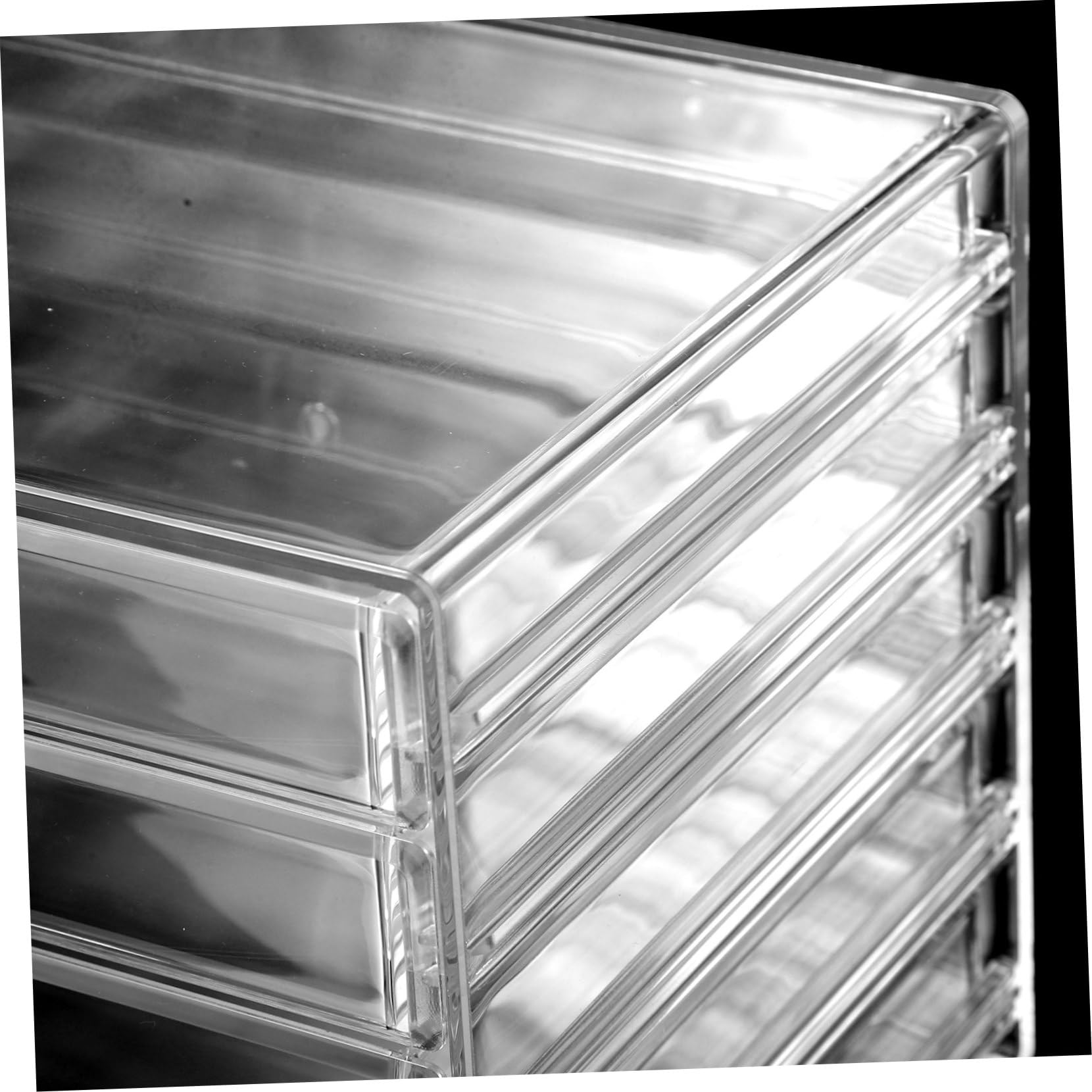 Happyyami Organizador de Maquillaje Acrílico con 5 Cajones Versátil y Fácil de Limpiar para Decoración de Escritorio y Almacenamiento de Cosméticos