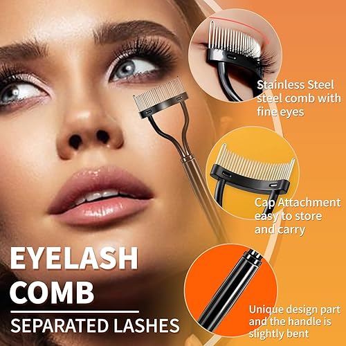 Miniatura 5 de Cepillo para pestañas y cepillo para cejas, separador de pestañas, aplicador de rímel sin manchas que se agrupan, abanico de cepillo de pestañas