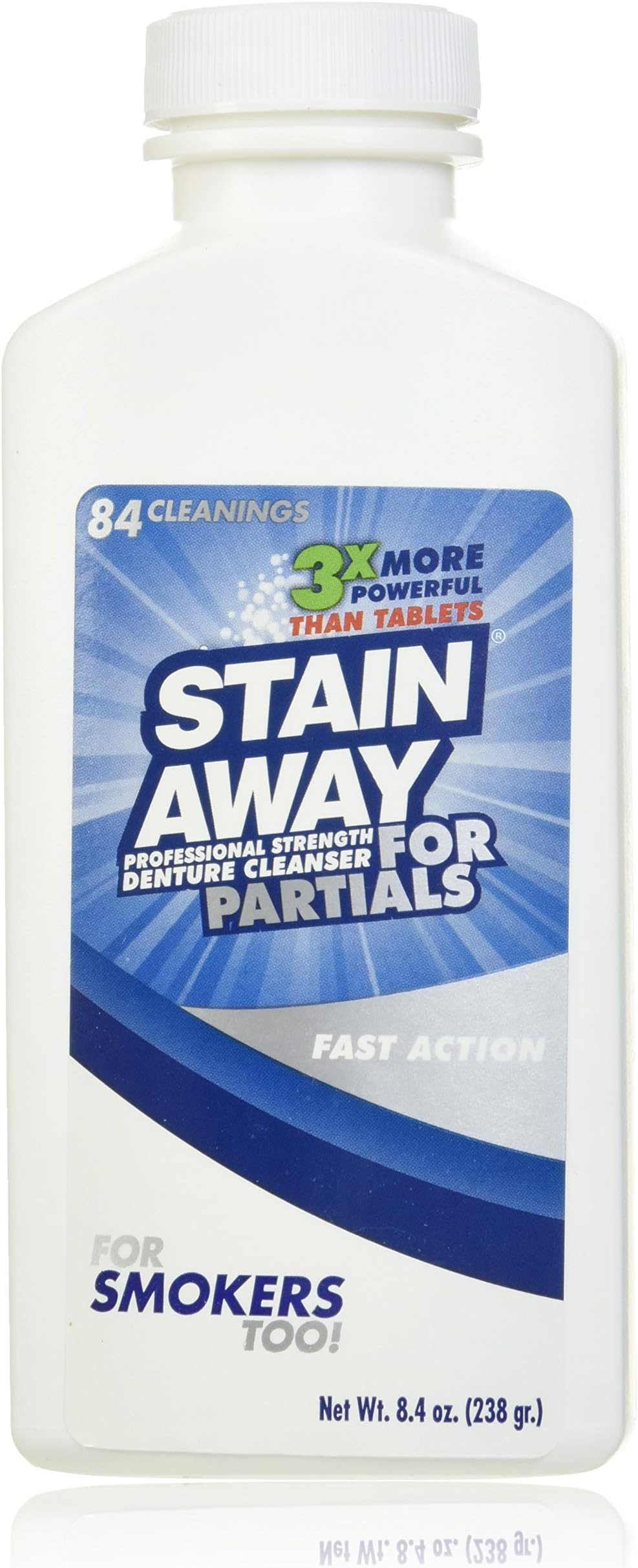 Regent Labs Stain Away Professional Strength Denture Cleanser for Partials, 8.4 Ounce