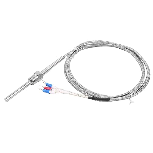 Miniatura 12 de Termopar resistente al agua tipo K – Sonda de sensor de temperatura Jaybva para controlador de temperatura PID de dos cables de acero inoxidable NPT